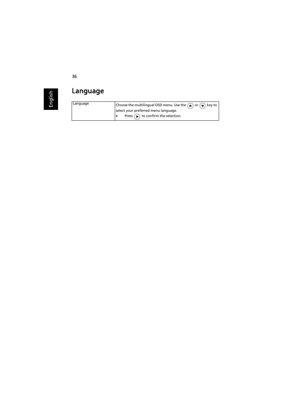 Language | Acer P7605 User Manual | Page 46 / 67