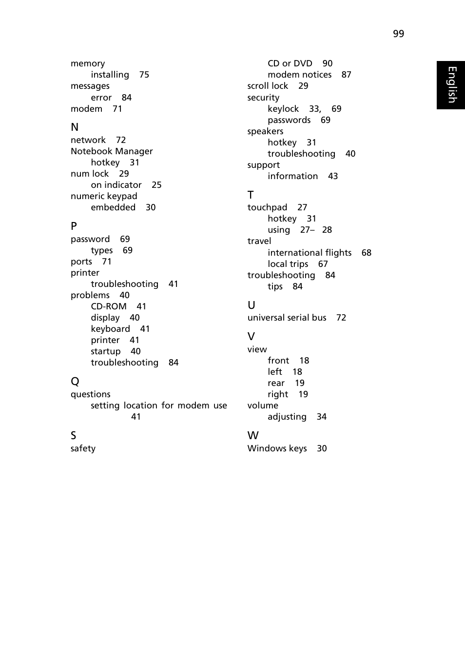 Acer Aspire 7520 User Manual | Page 119 / 119