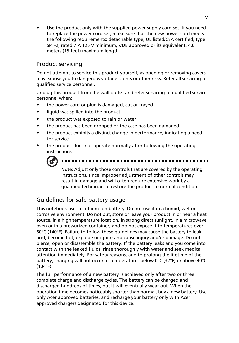 Acer AOA150 User Manual | Page 5 / 52