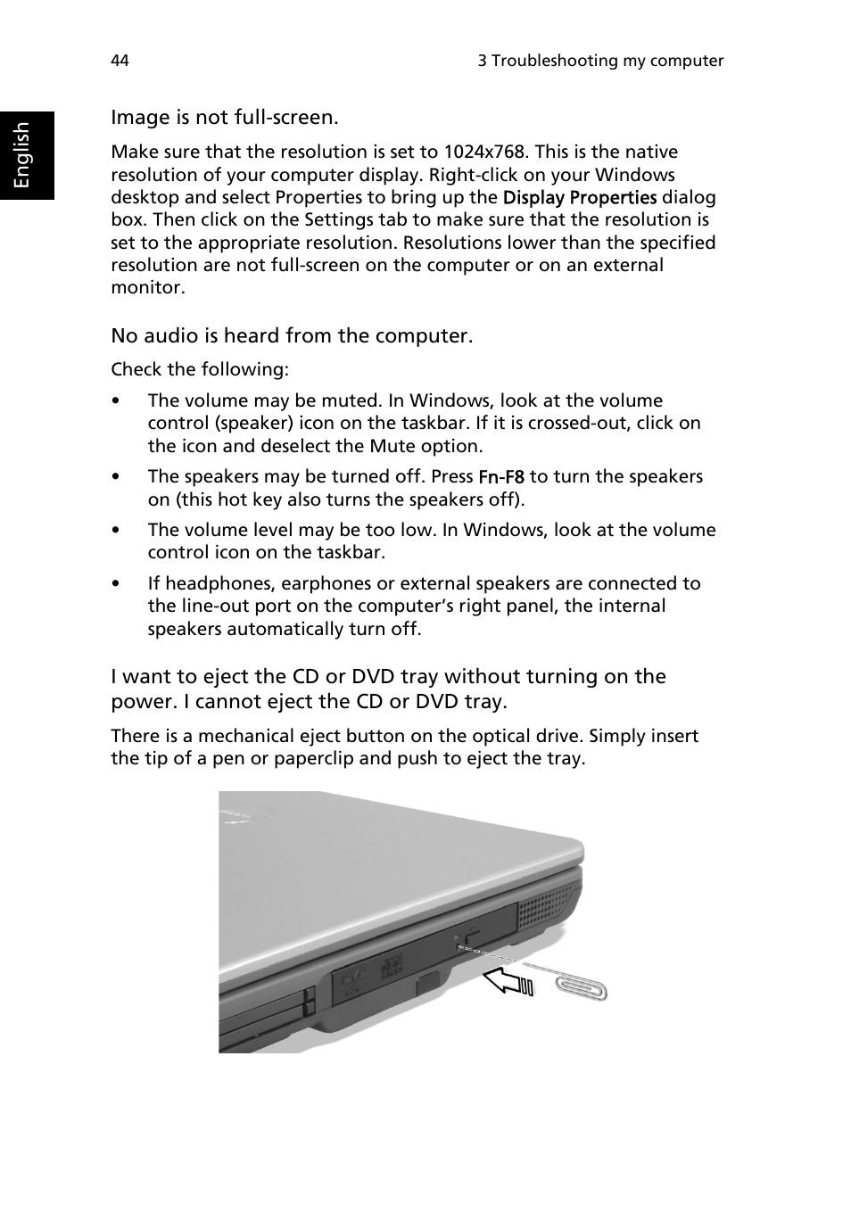 Acer TravelMate 2500 User Manual | Page 52 / 78