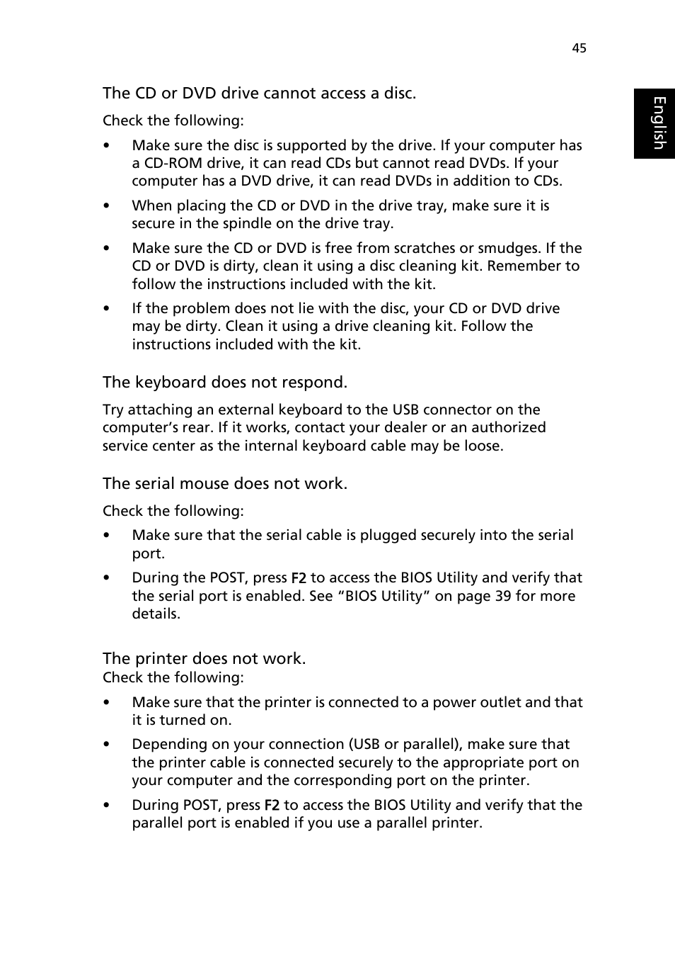 Acer TravelMate 2500 User Manual | Page 53 / 78