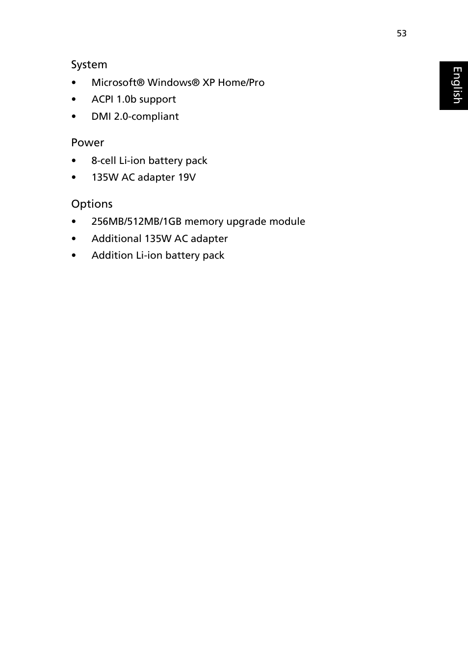 Acer TravelMate 2500 User Manual | Page 61 / 78