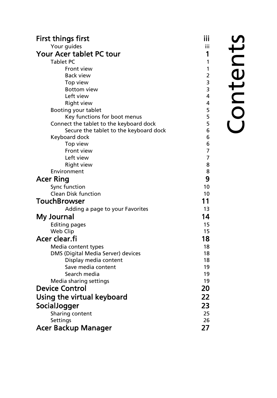 Acer W500P User Manual | Page 4 / 32