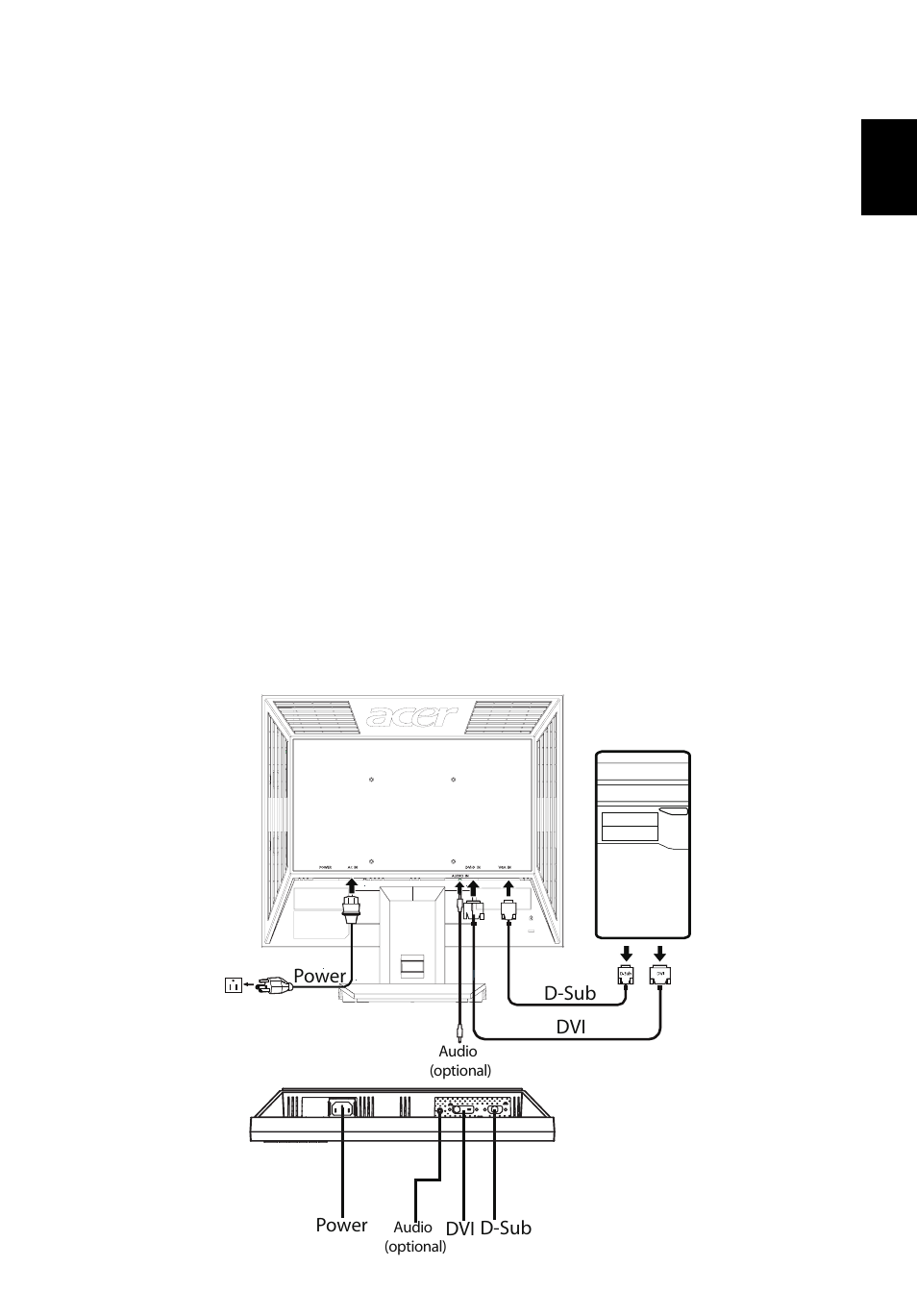 Installation, Standard timing table | Acer V173 User Manual | Page 21 / 28