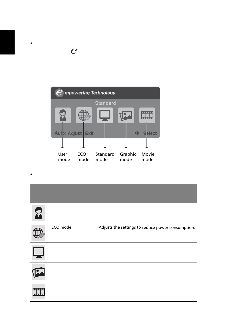 Acer ecolor management, How to adjust a setting, English | Acer V173 User Manual | Page 24 / 28