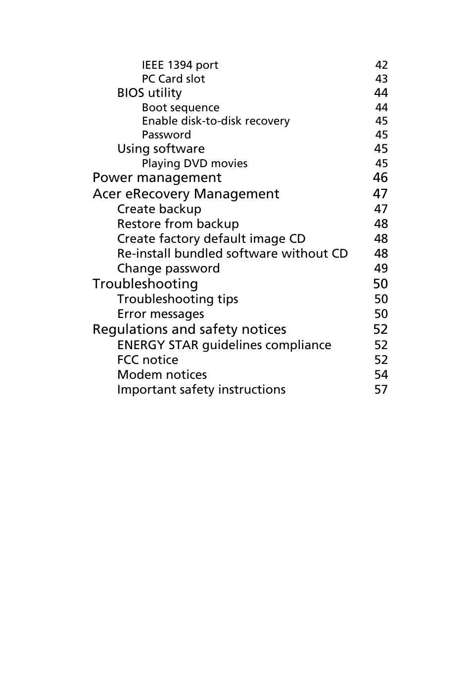 Acer TravelMate 4100 User Manual | Page 9 / 76