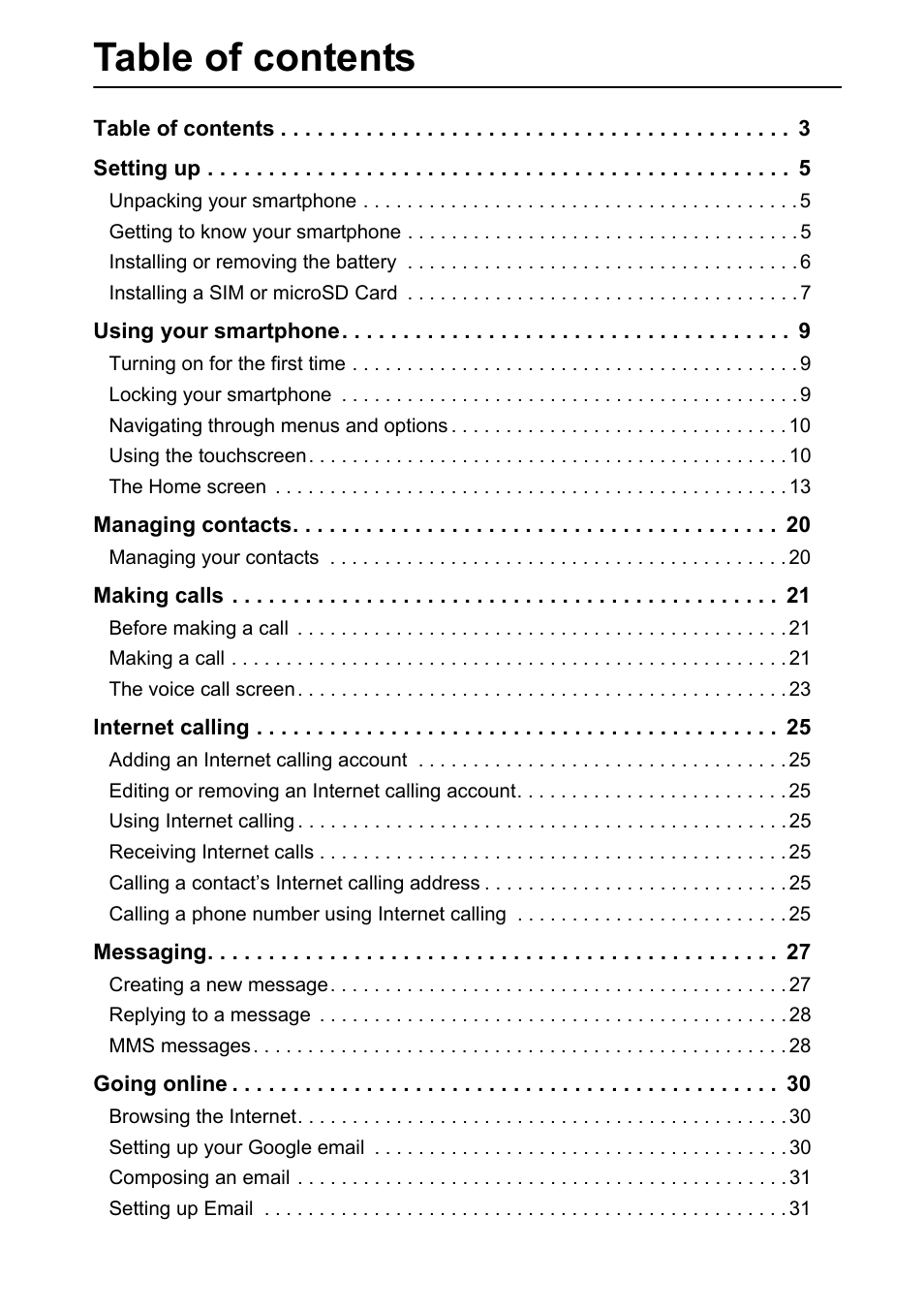 Acer Z120 User Manual | Page 3 / 63