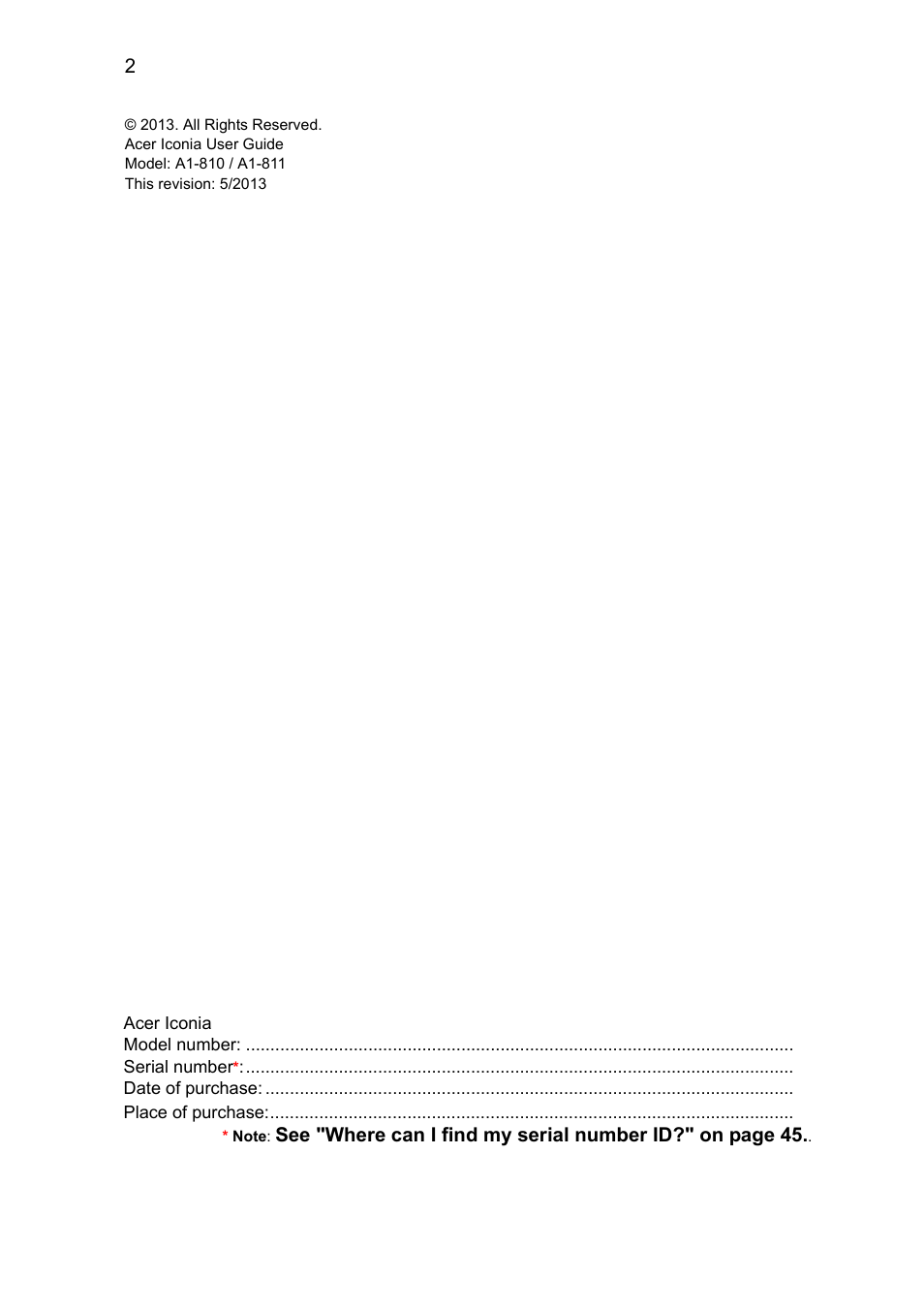Acer A1-810 User Manual | Page 2 / 53