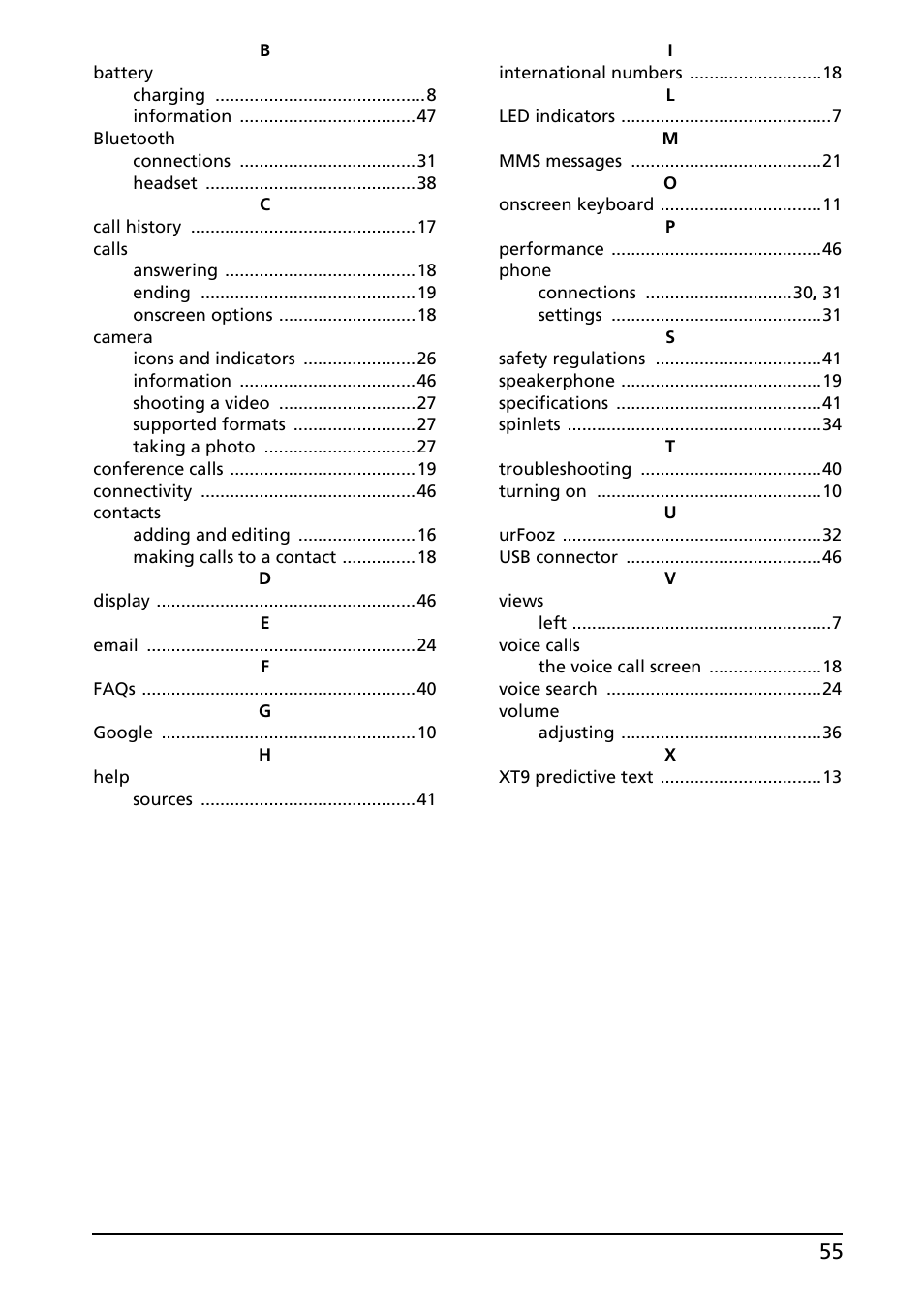 Acer Liquid E User Manual | Page 57 / 57