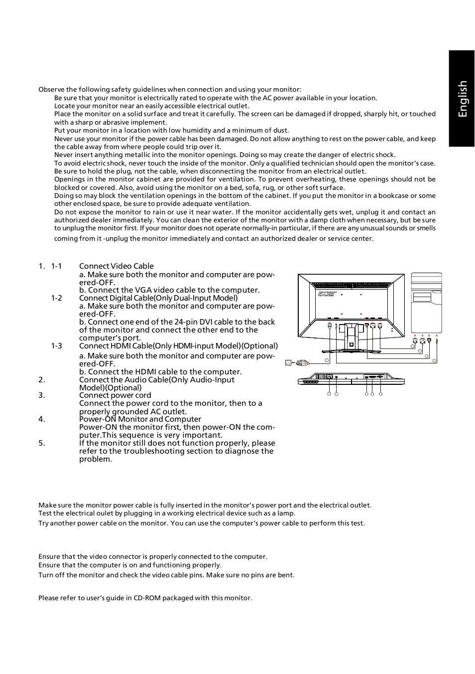 Acer G245HQL User Manual | 2 pages