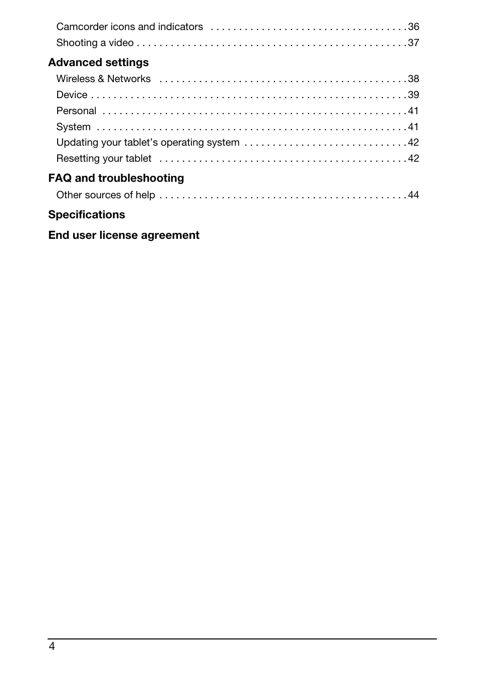 Acer A110 User Manual | Page 4 / 48