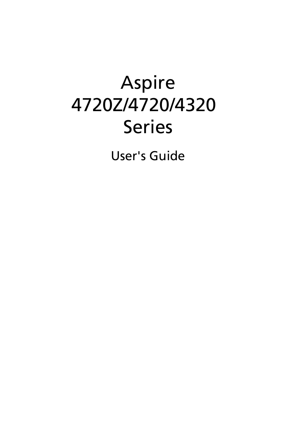 Acer Aspire 4720G User Manual | 113 pages