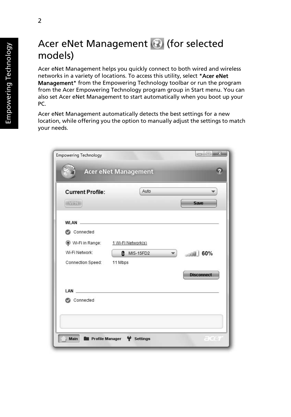 Acer enet management (for selected models) | Acer Aspire 4720G User Manual | Page 20 / 113