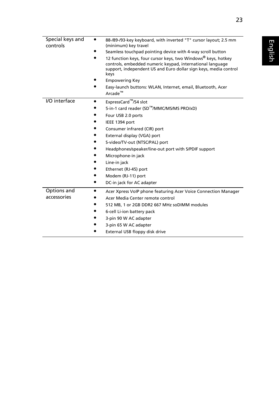 Eng lis h | Acer Aspire 4720G User Manual | Page 41 / 113