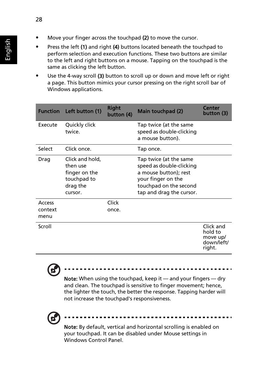 English | Acer Aspire 4720G User Manual | Page 46 / 113