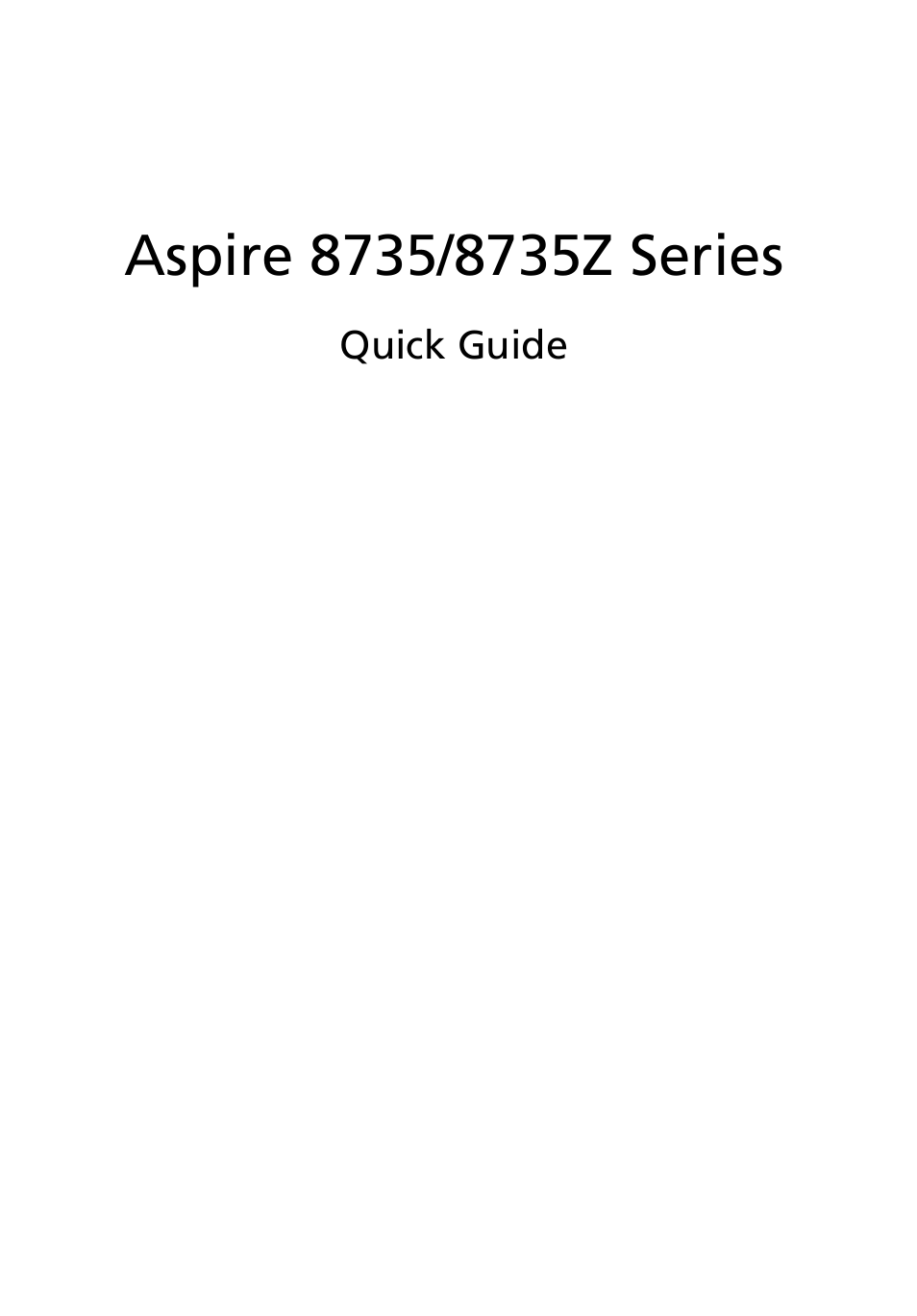 Acer Aspire 8735 User Manual | 13 pages