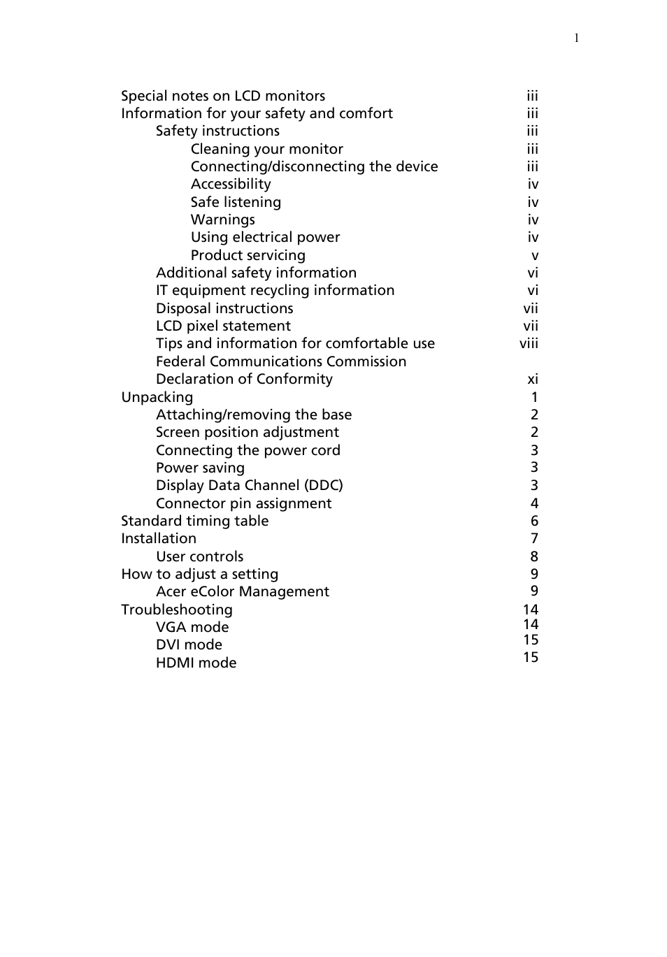 Acer K242HL User Manual | Page 12 / 27