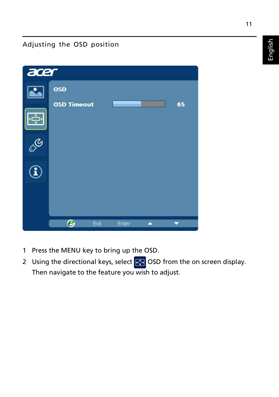 Acer K242HL User Manual | Page 23 / 27