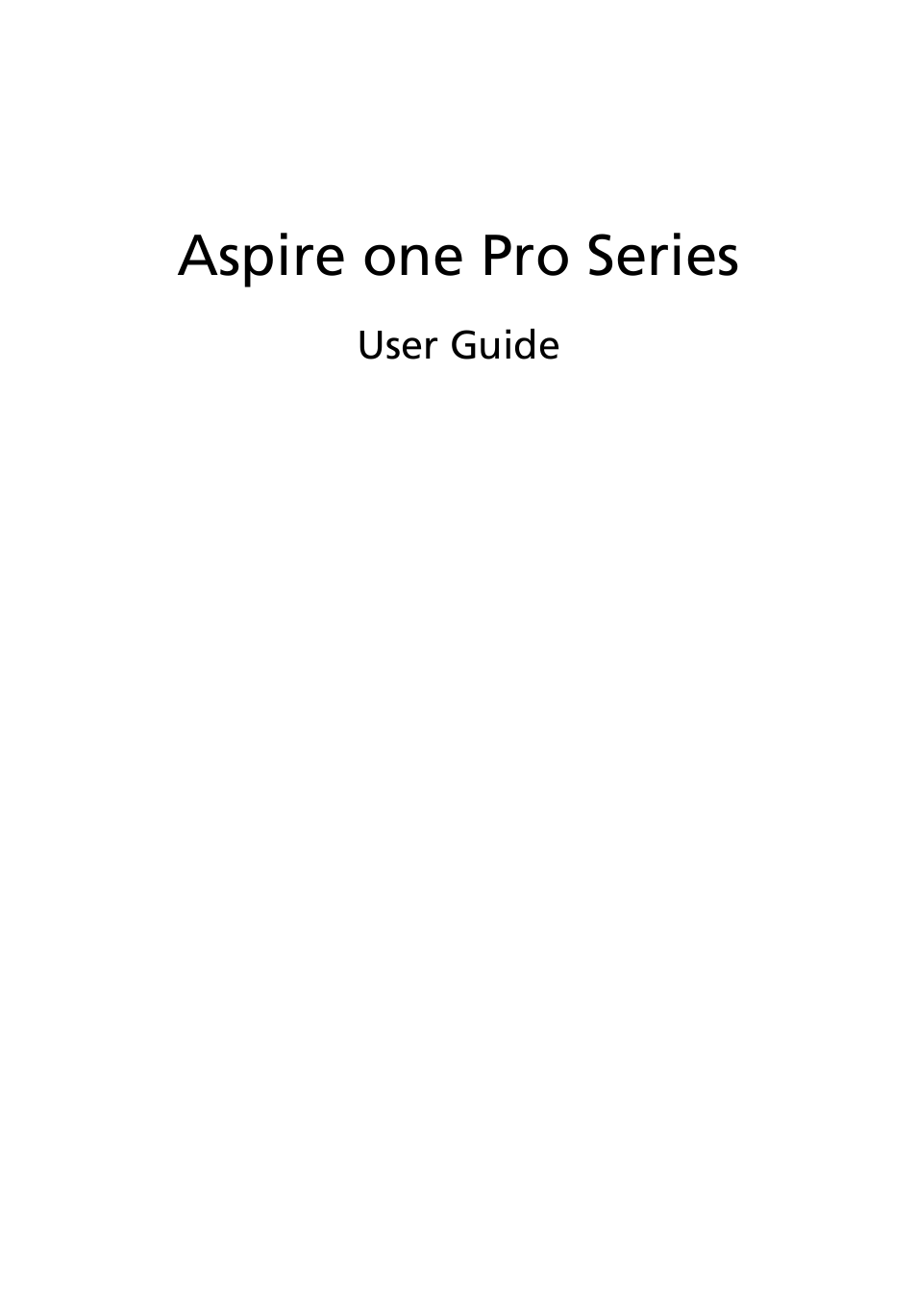 Acer AOP531h User Manual | 54 pages