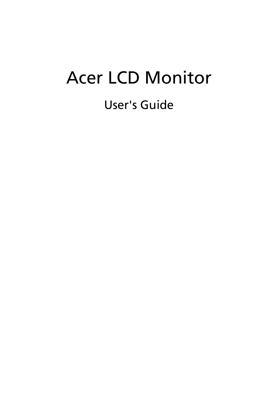 Acer B203HV User Manual | 29 pages