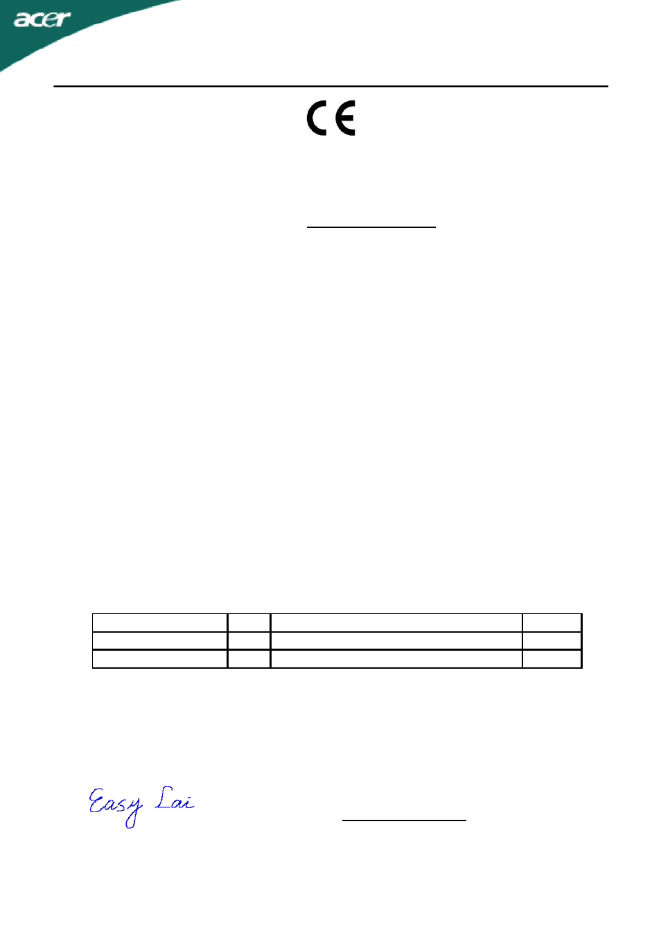 Declaration of conformity | Acer G235H User Manual | Page 22 / 23