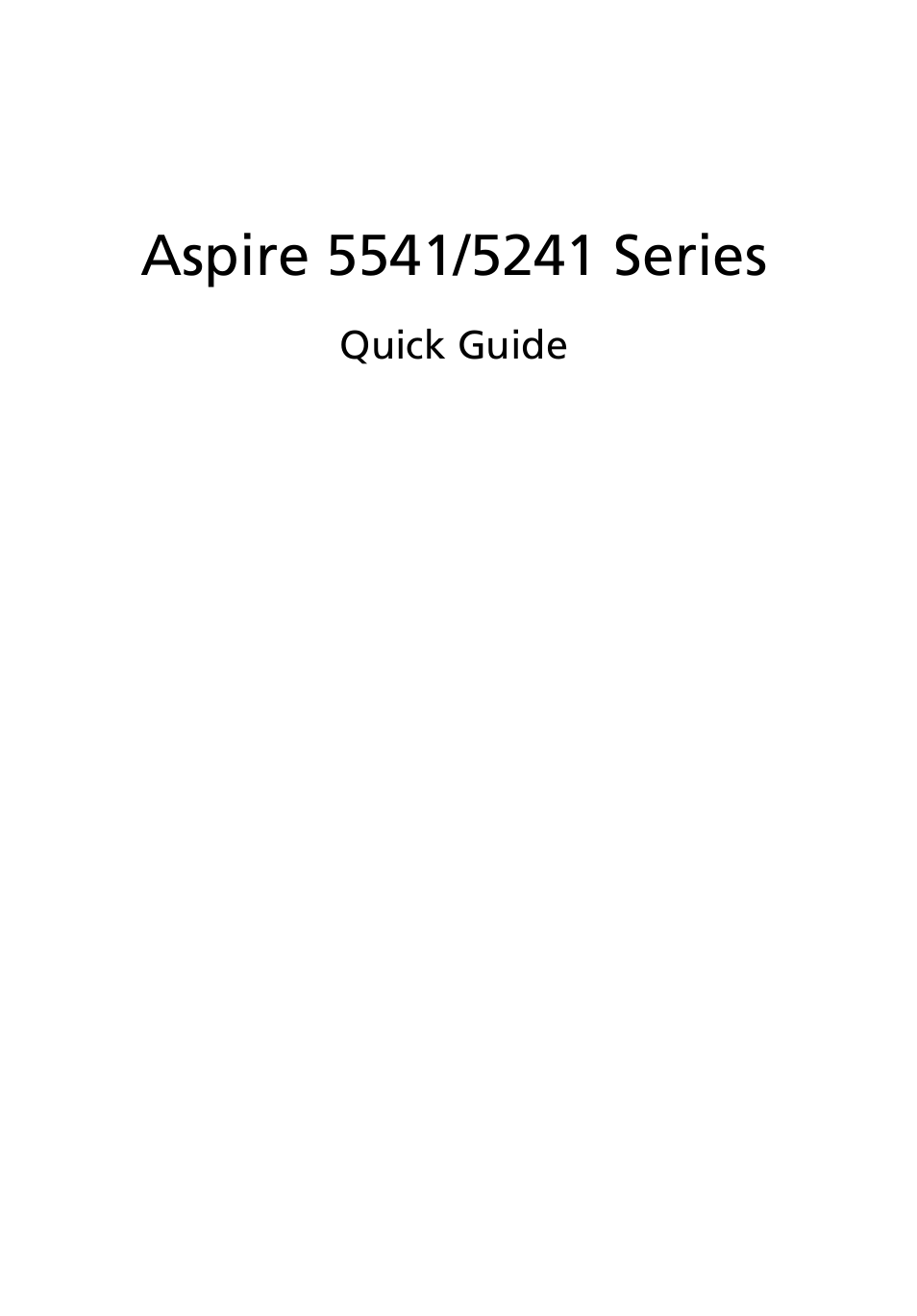Acer Aspire 5541G User Manual | 11 pages