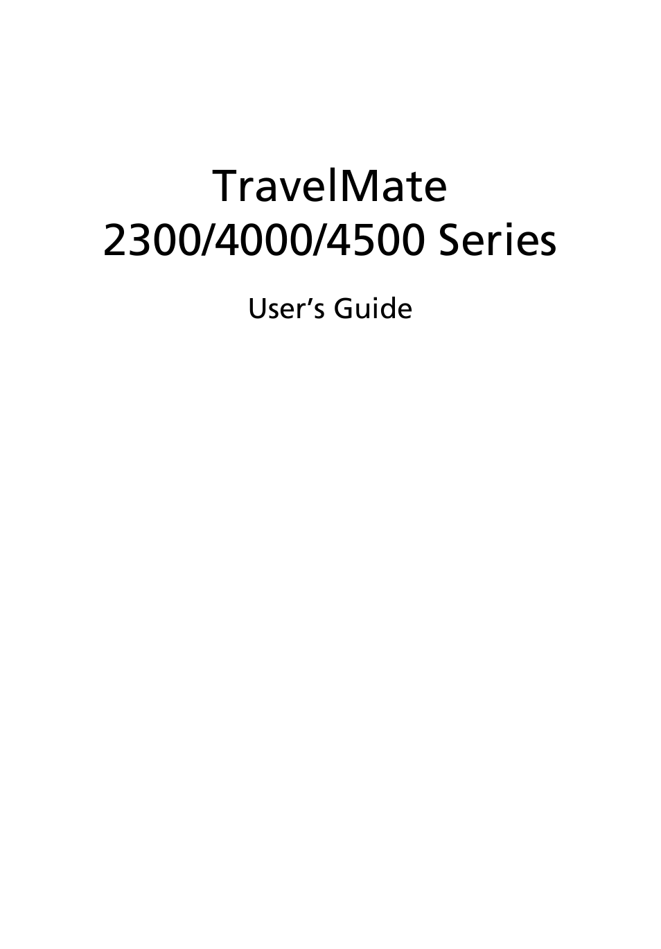 Acer TravelMate 4000 User Manual | 95 pages