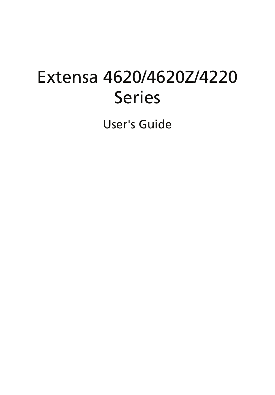 Acer Extensa 4220 User Manual | 100 pages