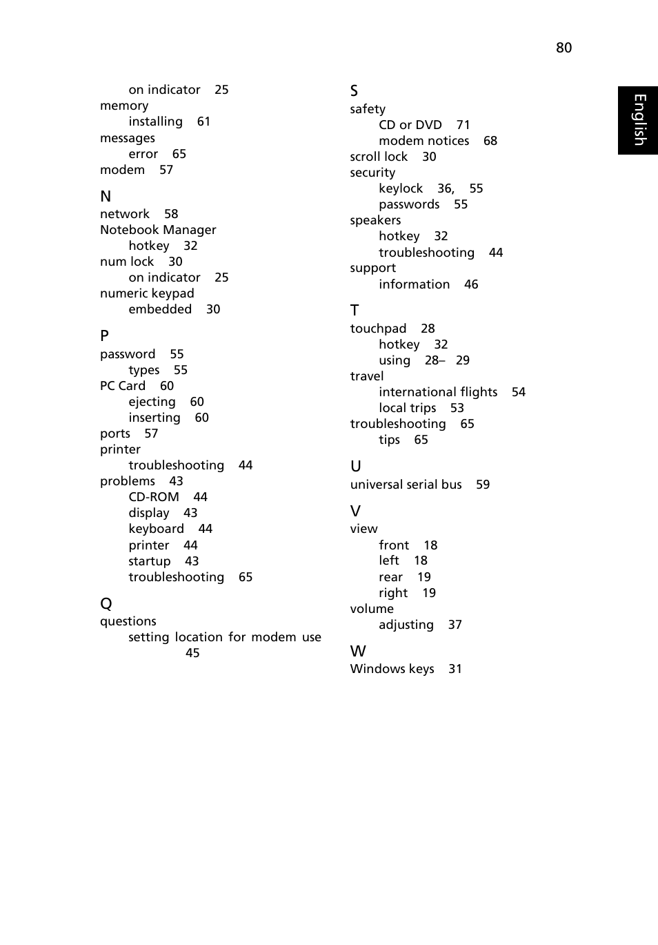 Acer Extensa 4220 User Manual | Page 100 / 100