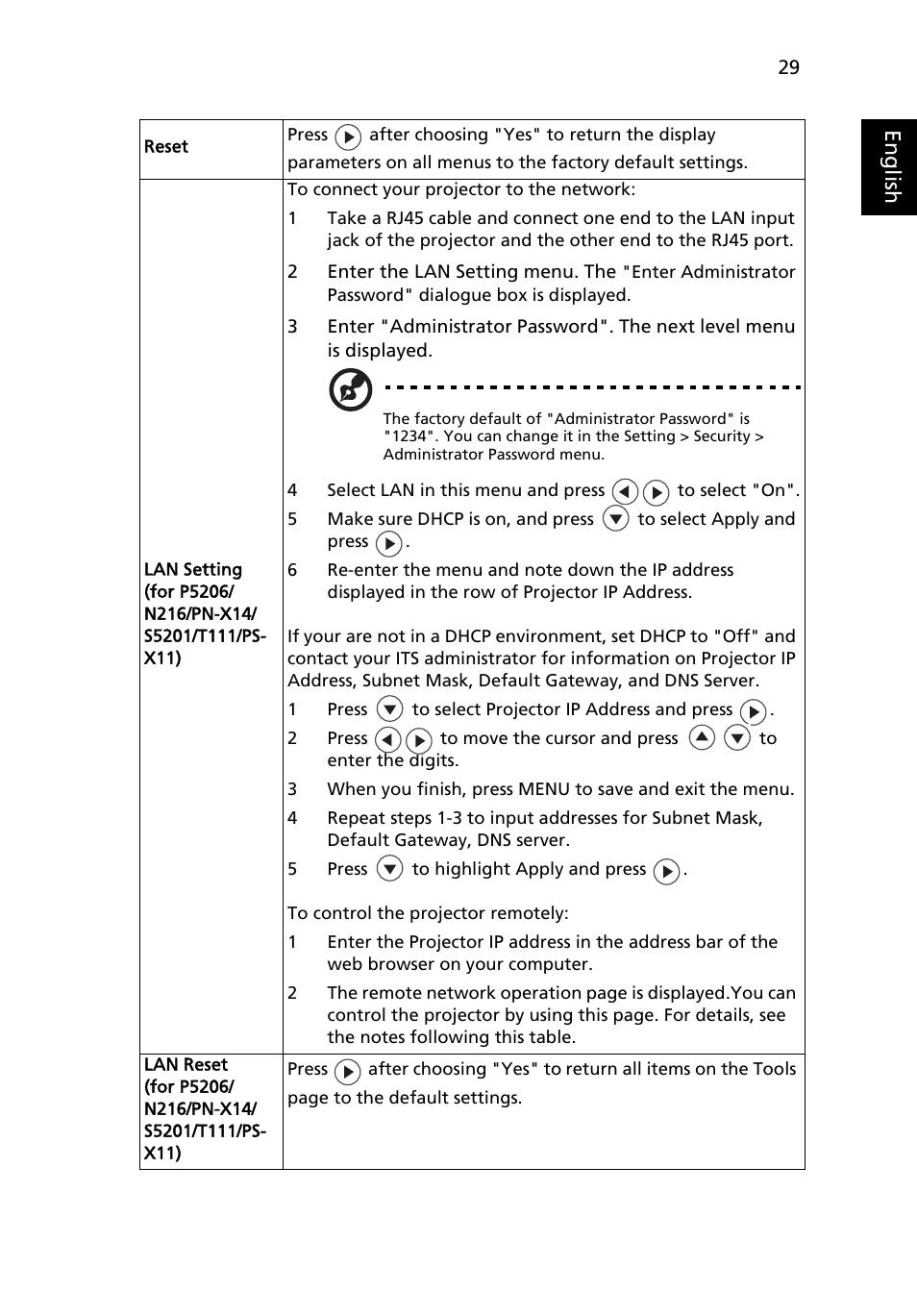 Eng lis h | Acer S5201 User Manual | Page 39 / 65