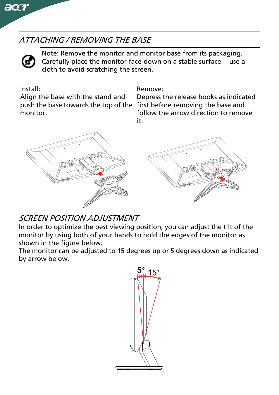 Acer G205HV User Manual | Page 7 / 23