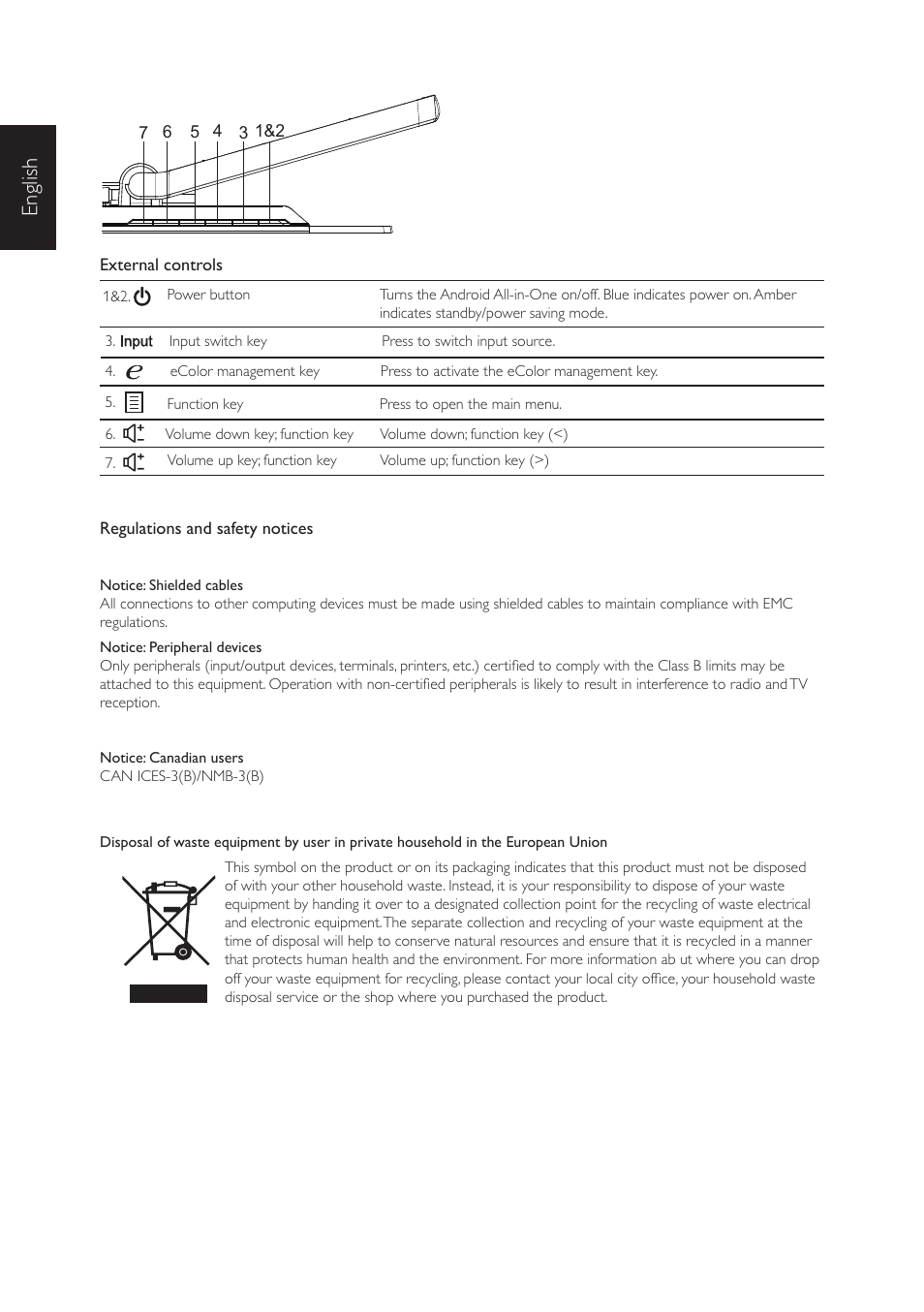 English | Acer TA272HUL User Manual | Page 2 / 7