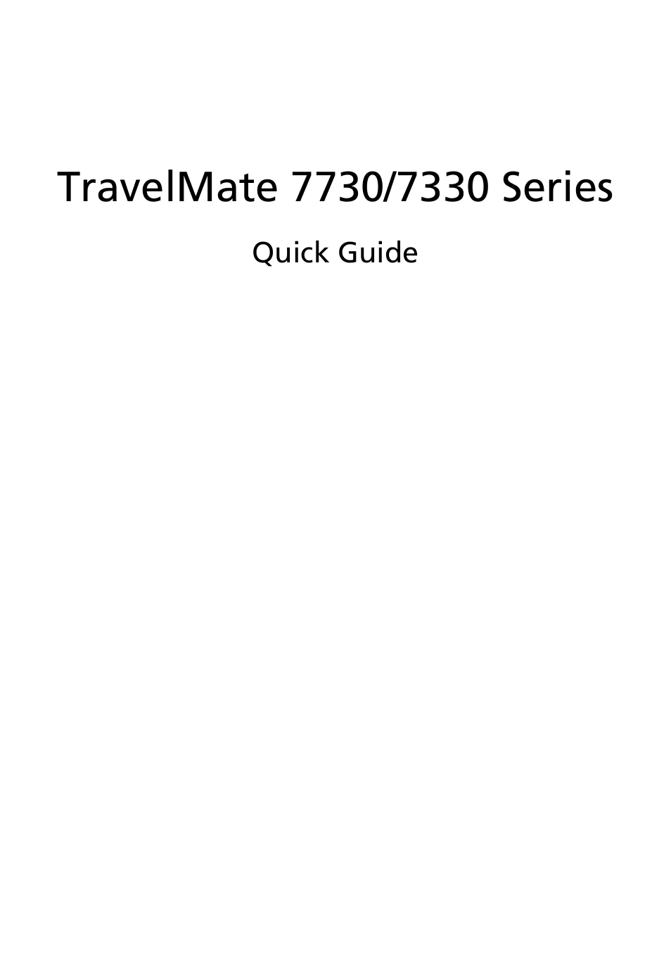 Acer TravelMate 7730G User Manual | 12 pages