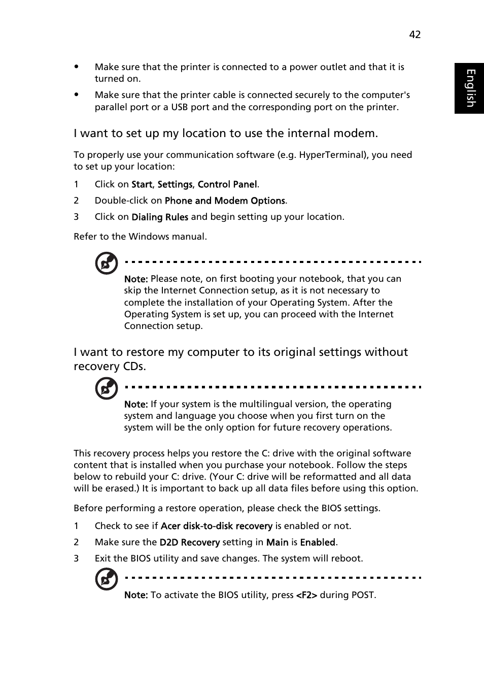 Acer TravelMate 5710 User Manual | Page 59 / 96