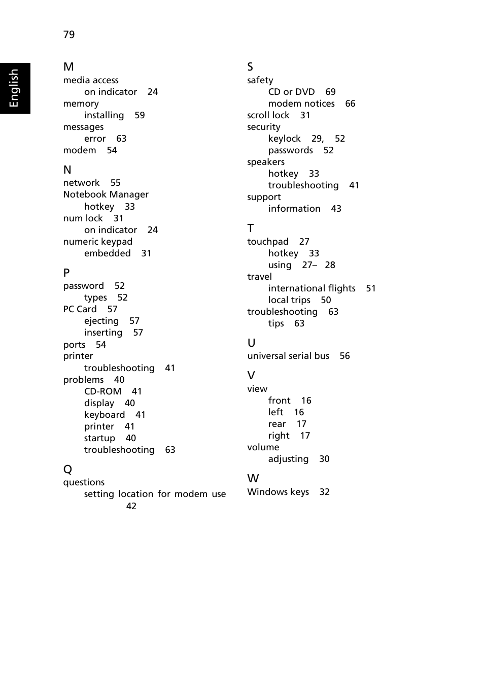 Acer TravelMate 5710 User Manual | Page 96 / 96