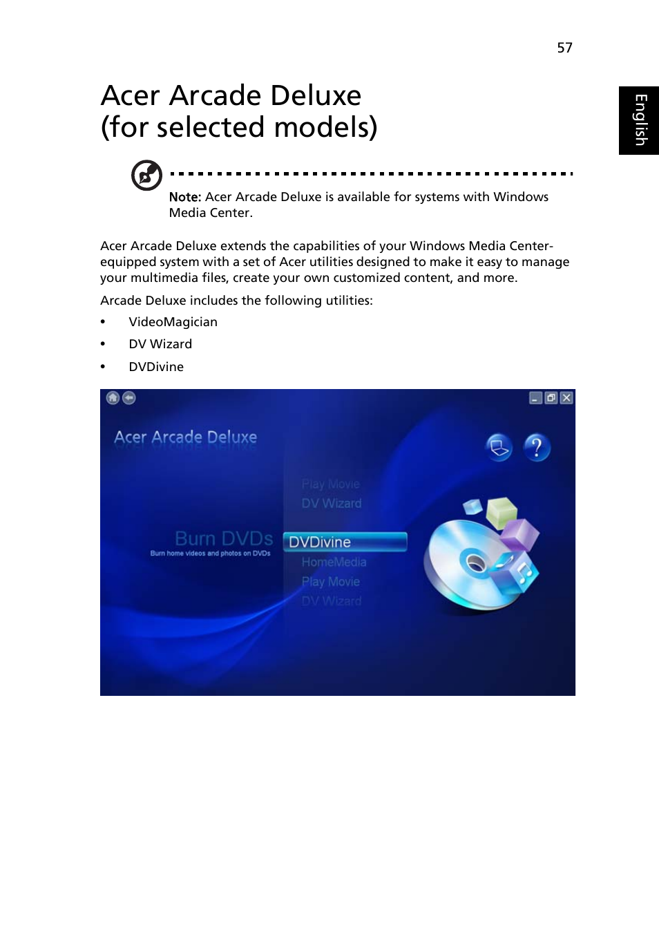 Acer arcade deluxe (for selected models), For selected models) | Acer Aspire 4310 User Manual | Page 77 / 112