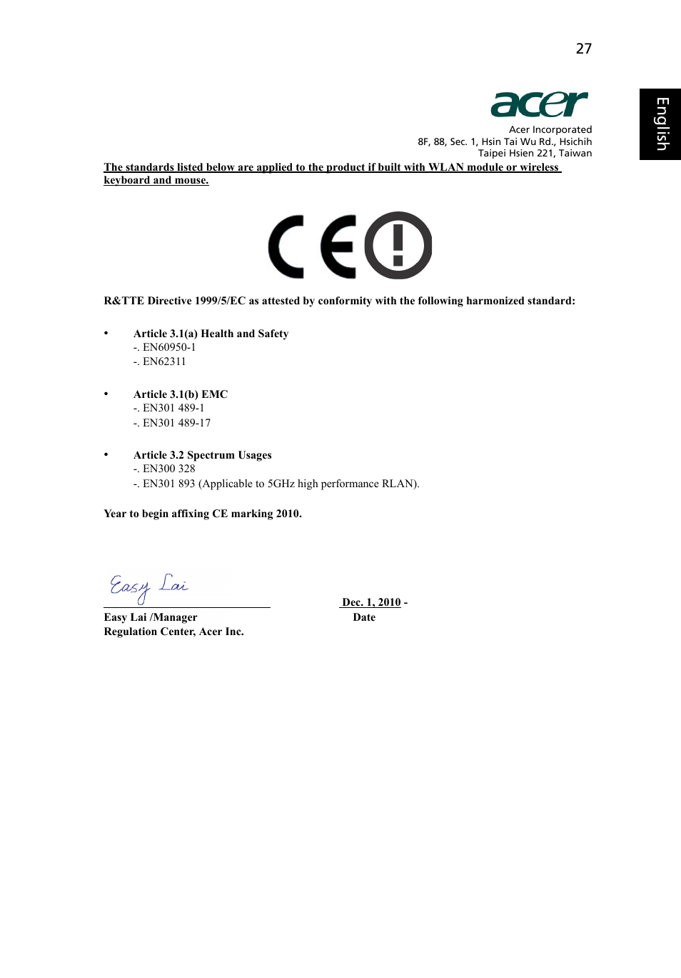 Eng lish eng lis h | Acer C112 User Manual | Page 37 / 38