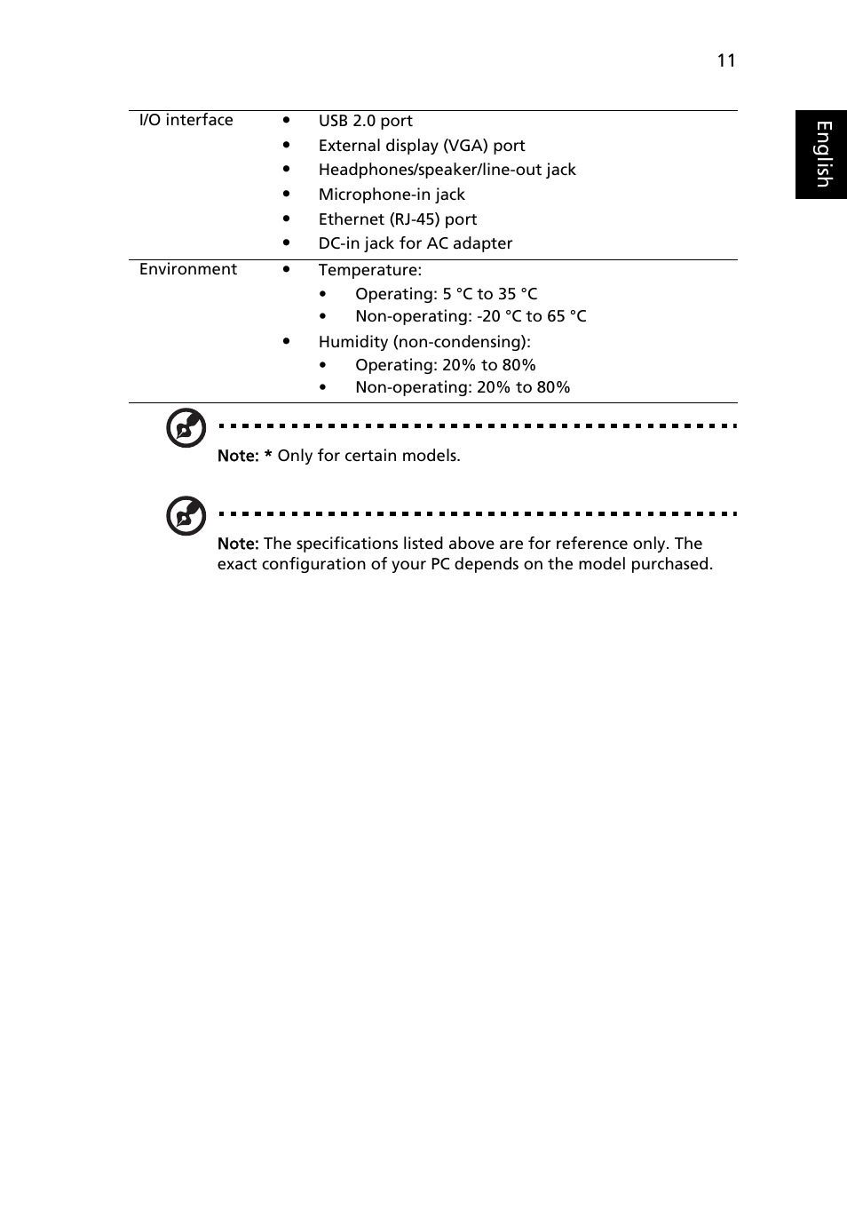 Acer Aspire 4332 User Manual | Page 11 / 11