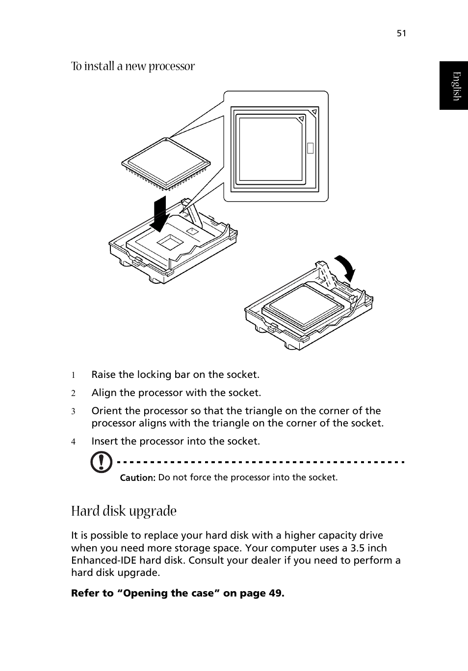 Hard disk upgrade | Acer Aspire 1710 User Manual | Page 61 / 106