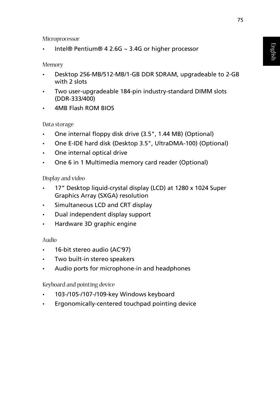 Acer Aspire 1710 User Manual | Page 85 / 106