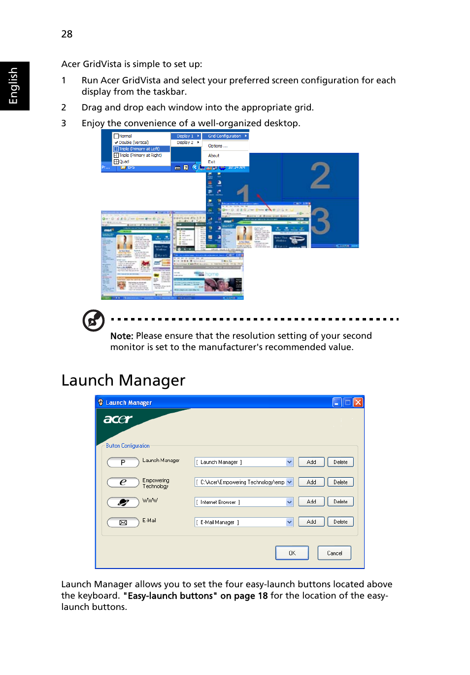 Launch manager | Acer Aspire 3620 User Manual | Page 38 / 82