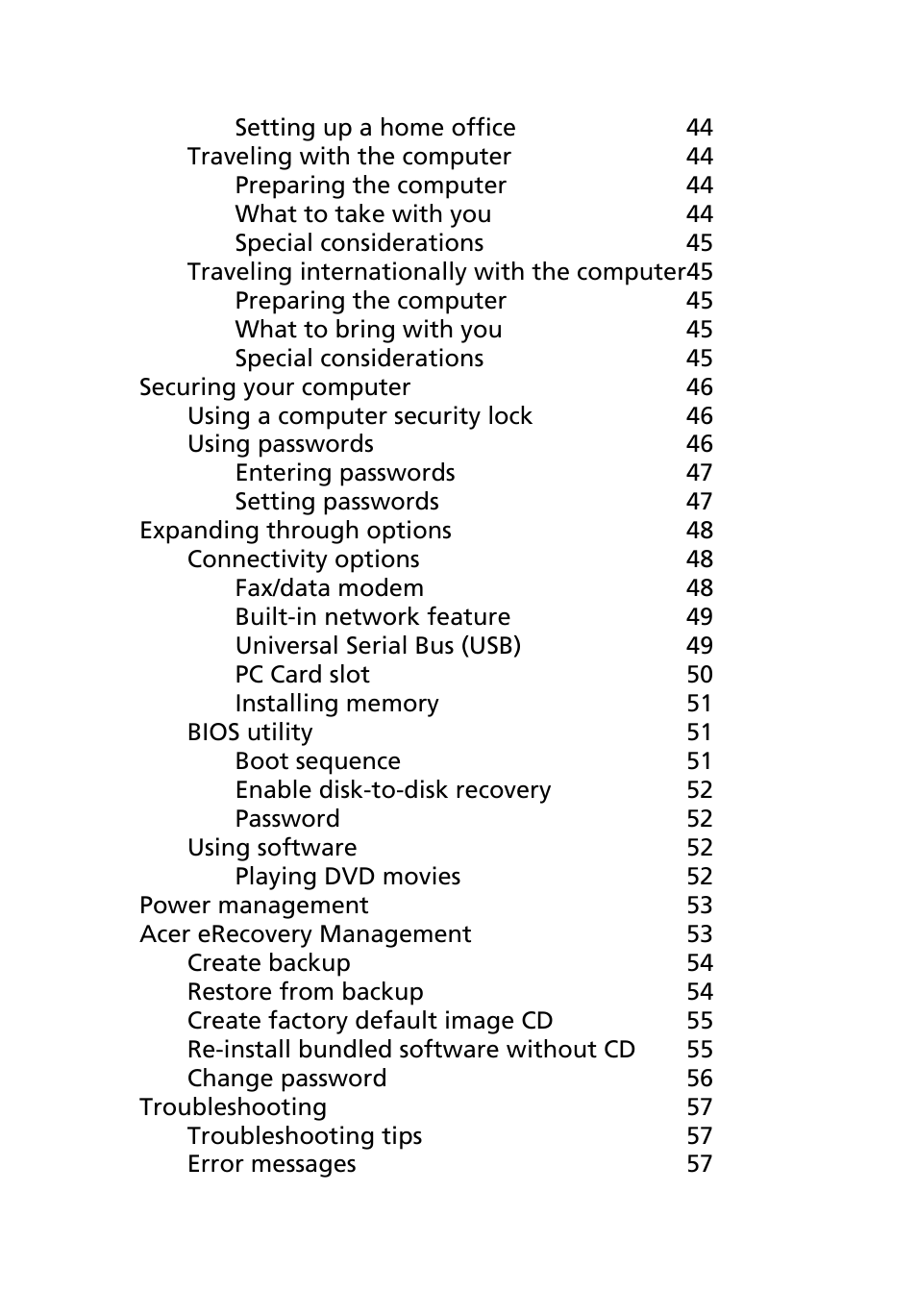 Acer Aspire 3620 User Manual | Page 9 / 82