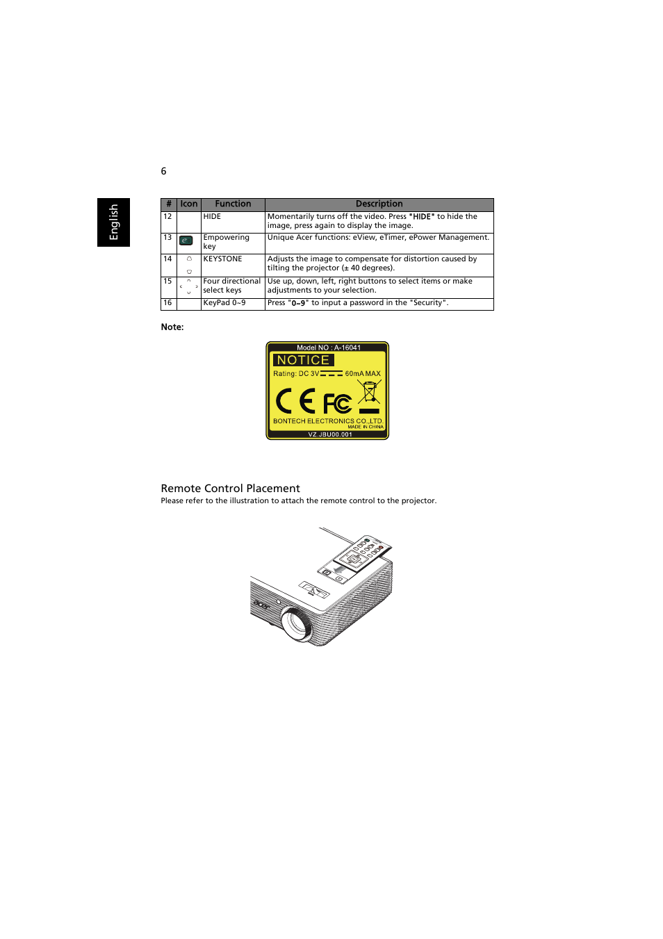 Acer X112 User Manual | Page 16 / 56