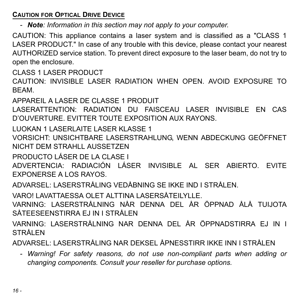 Acer Aspire E1-422G User Manual | Page 16 / 103