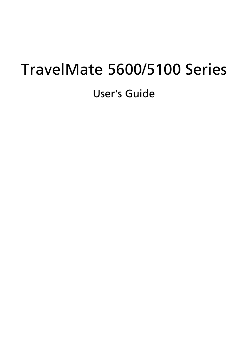 Acer TravelMate 5600 User Manual | 78 pages