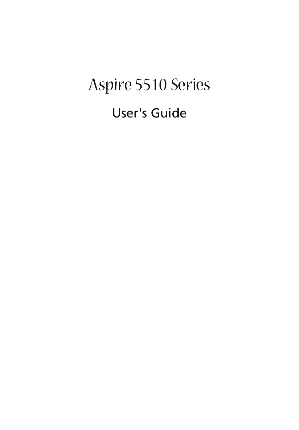 Acer Aspire 5510 User Manual | 96 pages