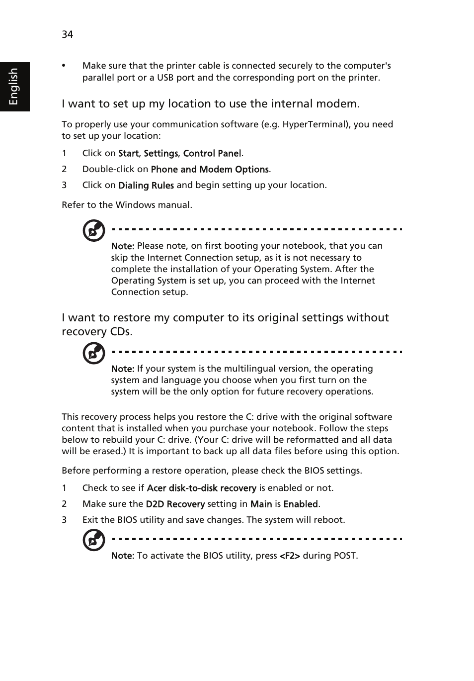English | Acer Aspire 5510 User Manual | Page 44 / 96