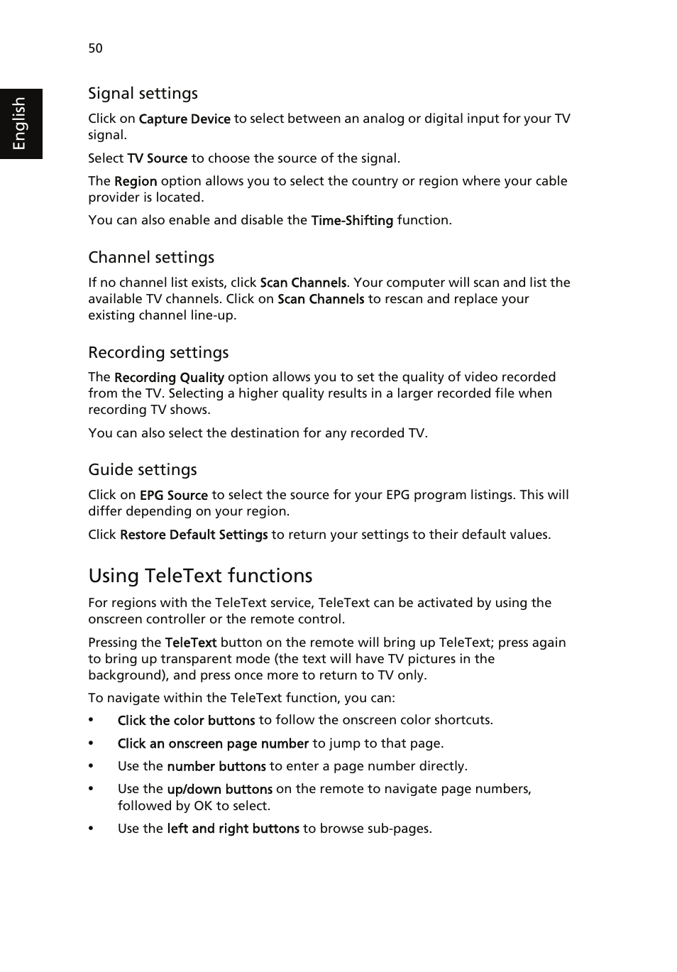 Make dvds, Using teletext functions | Acer Aspire 5510 User Manual | Page 60 / 96