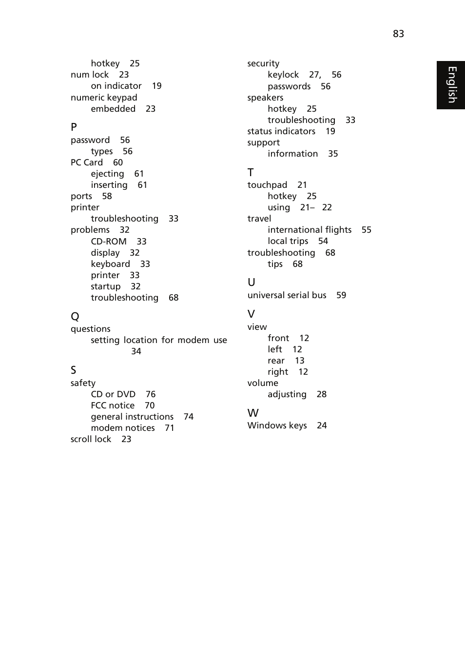 Acer Aspire 5510 User Manual | Page 96 / 96