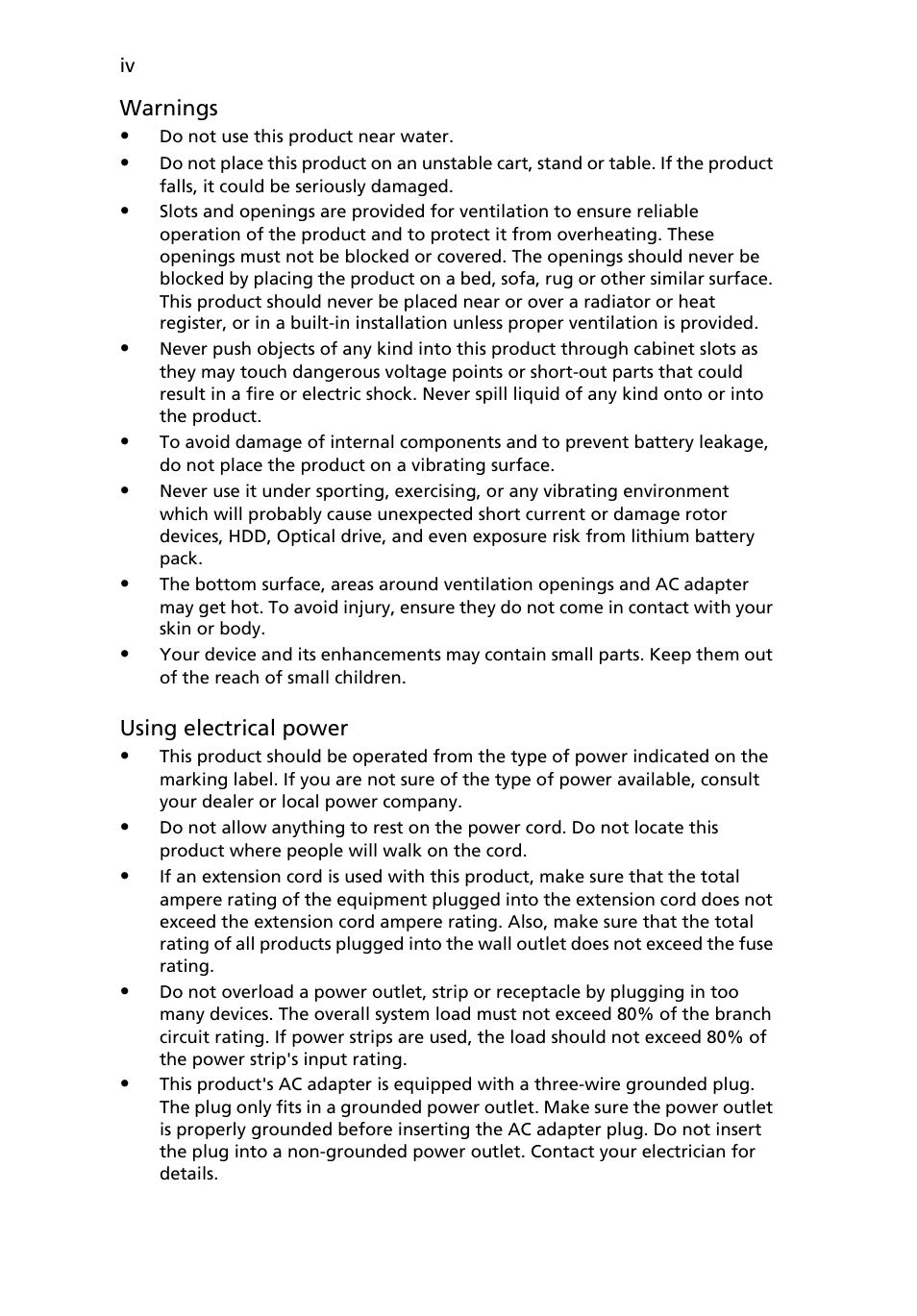 Acer AO751h User Manual | Page 4 / 52